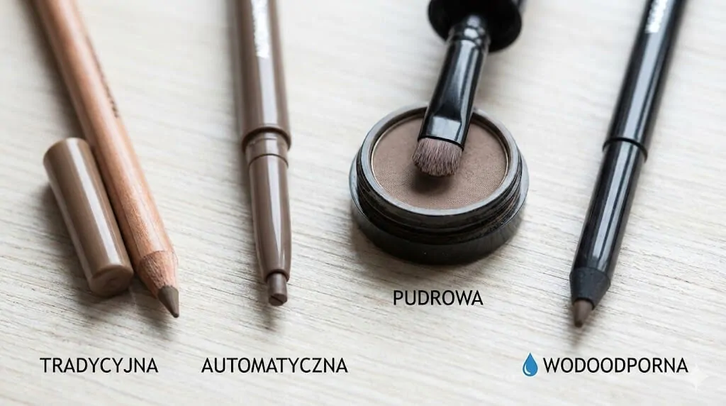 Rodzaje kredek do brwi – tradycyjna, automatyczna, pudrowa, wodoodporna