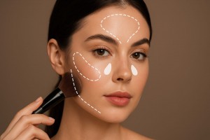 Gdzie nakładać rozświetlacz i bronzer